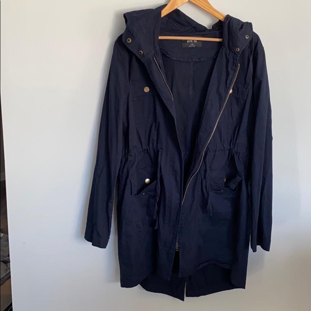 Navy blue light spring jacket
